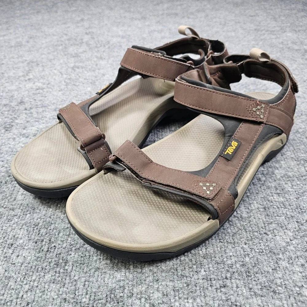 Teva Meacham Sandals Mens Size 13 Brown Hiking Water Shoes Adjustable 1110392